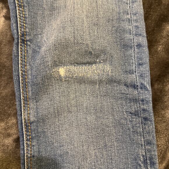 Zara Woman Premium Denim Women's Skinny Jeans Distressed Raw Hem Lt Wash Size 2 - Picture 7 of 16